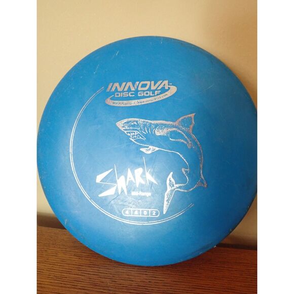 Innova DX Shark 175g Blue Silver Foil Midrange Golf Disc Used - Picture 1 of 5
